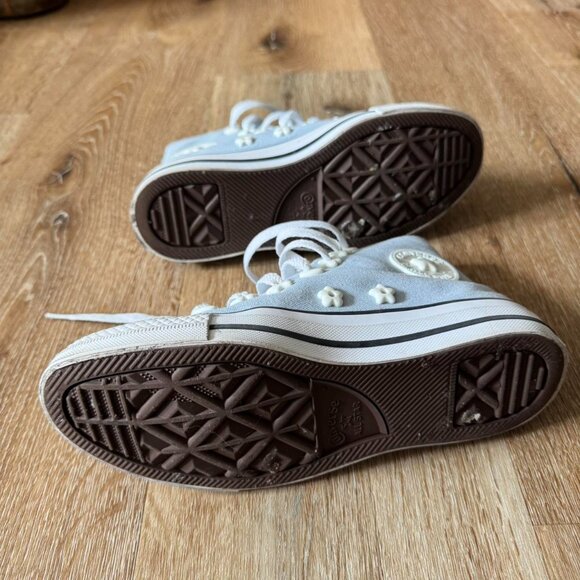 Converse High Top Chuck Taylor All Star Stars Color: Baby Blue Size Women’s 5 - Picture 5 of 7